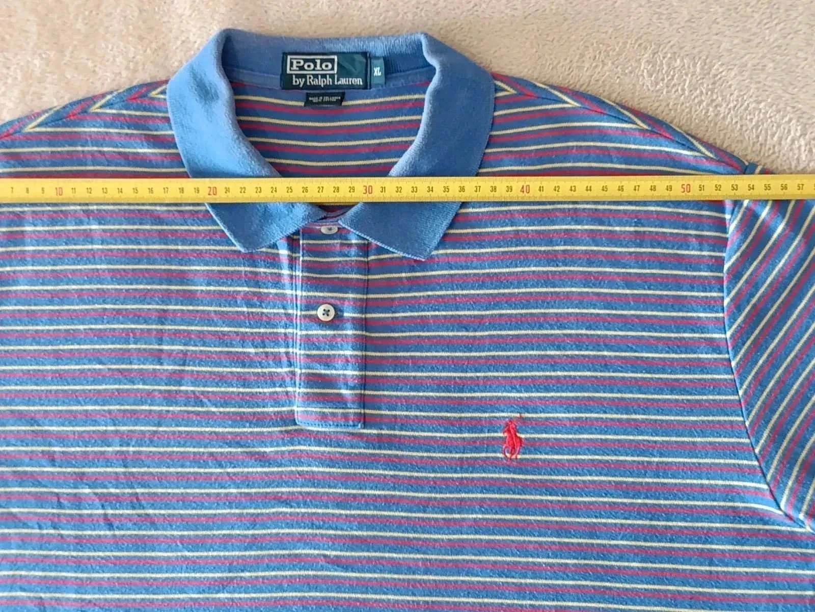Polo Ralph Lauren vintage strepen blauw rood geel Maat XL – photo 17